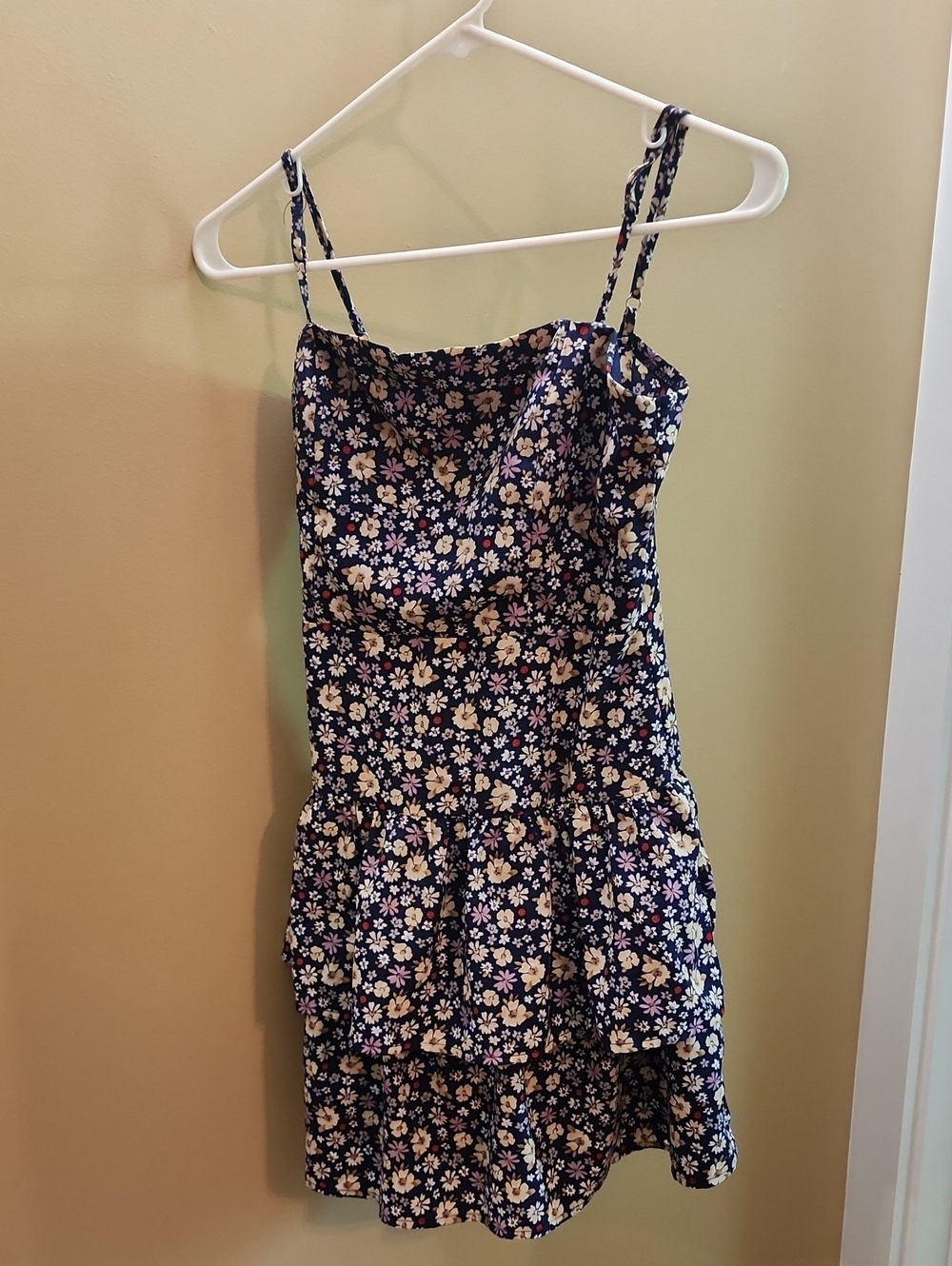 Forever 21 Navy Blue Floral Mini Dress